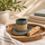  Handmade Stoneware Espresso Cups & Saucers Set - Jade