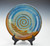 12 in x 3 in pasta bowl, ocean blue glaze - upright