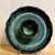 Stoneware Fluted Chip and Dip 12" Diameter in Peacock Blue Glaze