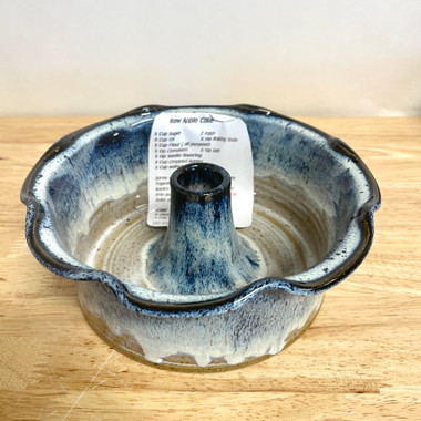 Handmade Pottery Casserole Dish with Lid-Blue Ridge Glaze