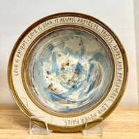 Handmade Wedding  Bowl Tiramisu Glaze "Love is Patient"