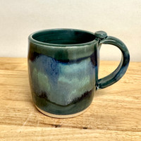 Handmade Pottery Mug in a Caribbean Glaze