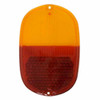 Tail Light Lens Only, VW Type-2 Bus, 1962-1971, Amber/Red, Each - EMPI 98-8617-B