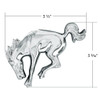 Chrome Bucking Horse Emblem, Compatible with Ford Bronco 1966-1977