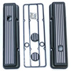 Tall Black Ball Milled Aluminum Valve Cover Breather Kit, Fits SBC Chevy Hot Rat Street Rod