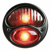 KNS Accessories KA0023 Black 12V Duolamp Tail Light for Ford Model A with Red Glass Lens and License Light