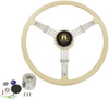 Empi Ivory Banjo Steering Wheel Kit, Fits VW Type 1/Ghia 60-74 1/2, Type 3 61-71