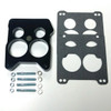 1" Phenolic Carburetor Spacer, Quadrajet 4-BBL Hole Ported w/ Gaskets & Hardware