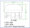 EMPI 10-1096-0 Cap Only with EMPI Logo, Chrome Plated Plastic