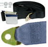 (2) BLUE Universal 72" Lap Seat Belts w/ Hardware, PAIR, Chrome Latch - Hot Rod