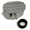 Satin Oval Polished Finned Aluminum PCV Push-In Breather w/ Grommet