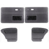 EMPI 4854 Black 4-piece Door Panel Kit with Pockets, for VW AIR COOLED BUG 65-77
