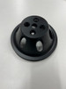 Black Aluminum Single Groove Pulleys & Bolts for SBC 283-350 with Short Water Pump