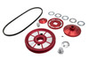 EMPI 18-1116-0 Red Anodized Aluminum Pulley Kit for VW Type 1 Engines with Timing Marks