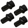 Road Wheel Bolt, Black (14 x 1.5mm), 19mm Head, Set of 4 - Compatible with VW Late