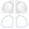 Bullseye Style Back-Up Light Lenses with Gaskets, Pair - For 1967-72 Chevrolet & GMC Truck