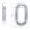 1960–1966 Chevy & GMC Fleetside Chrome Plastic Tail Light Bezel Pair – 111244