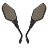 Universal Motorcycle Mirrors Pair M10 RH Thread Adventure Dual Sport Enduro Black