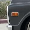 Billet Standard Side Marker Bezels Clear Anodized for 1968-1972 Chevy GMC Truck