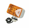 Pair Compact Amber Turn Signals – Chrome Mini Lights – Fits VW Buggy & Sand Rail