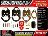 Radke Services RS 34 ICT Carburetor Rebuild Kit for Weber 34 ICT / ICH & EMPI EPC 34 / 34X