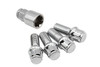 EMPI 70-2701-0 Chrome Wheel Locks - 14mm Bolt, Set of 4, VW Bug Baja Dune Buggy