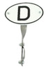 Vintage Look "D" Origin License Plate VW Bug Beetle BMW Porsche Mercedes 15-2041