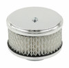 EMPI 9013 4"/ 3"Tall, Chrome Mini Air Cleaner for 2-5/8" Neck, Dune Buggy