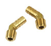 Empi 17-2876 Brass Fittings 30 Degree, Male 3/8" NPT X 1/2" Barbed, Pair