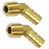 Empi 17-2876 Brass Fittings 30 Degree, Male 3/8" NPT X 1/2" Barbed, Pair