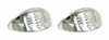 Chrome Headlight Eyebrows Louvered Pair, Fits VW Air Cooled Bug, EMPI 6451