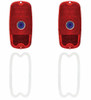 (2) Blue Dot Tail Light Lenses, Fits Chevy/GMC 1960-1966 Pickup Fleetside