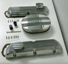 Finned Aluminum Valve Cover w/ Air Cleaner Kit, Fits Ford SBF V8 260 289 302 351W