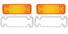 Parking Light Lenses With Gaskets, Fits 1971 - 1972 Chevy Truck, Amber, Pair