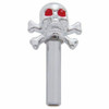 Hot Rod Chrome Skull Door Lock Pulls with Chrome Tube 2 Piece Set
