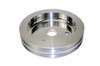Machined Aluminum SWP Double Groove Crankshaft Pulley, Fits SBC Chevy 283-350