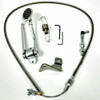 Hot Rod Billet Oval Throttle Pedal Kit W/ 36" SS Braided Cable, Return Spring V8