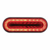 (2) 24 Led 6" Oval S/T/T & P/T/C "Mirage" Light - Red Led/Clear Lens - Universal