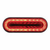 (2) 24 Led 6" Oval S/T/T & P/T/C "Mirage" Light - Red Led/Clear Lens