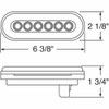 (2) 24 Led 6" Oval S/T/T & P/T/C "Mirage" Light - Red Led/Clear Lens