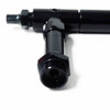 Aluminum Holley 4150 Double Pumper Black Fuel Line Log Anodized w/ White Gauge