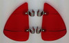 Vintage Style Red Accessory Vent Wing Air Deflector Breeze Breezies Pair
