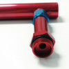Aluminum Holley 4150 Double Pumper Fuel Line Log Red Blue Anodize w/ Black Gauge