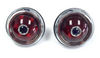 Hot Rod 1950 Pontiac Style Glass Lens Tail Lights With Blue Dots Pair Rat Rod