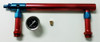 Aluminum Holley 4150 Double Pumper Fuel Log Red Blue Anodized w/ Black Oil Gauge Aluminum Holley 4150 Double Pumper Fuel Log Red Blue Anodized w/ Black Oil Gauge