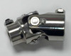 Polished Stainless Steel Universal Single Steering U-Joint 1" DD x 3/4" DD