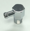 90° Intake Vacuum Fitting 3/8" NPT & Hose, Chrome Alum.