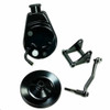 Black Saginaw Power Steering Pump w/ Bracket & Single Groove Pulley, Fits Chevy SBC SB