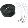 2" x 50' Exhaust Header Heat Wrap Black With Stainless Straps