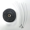 2" x 50' Exhaust Header Heat Wrap Black With Stainless Straps